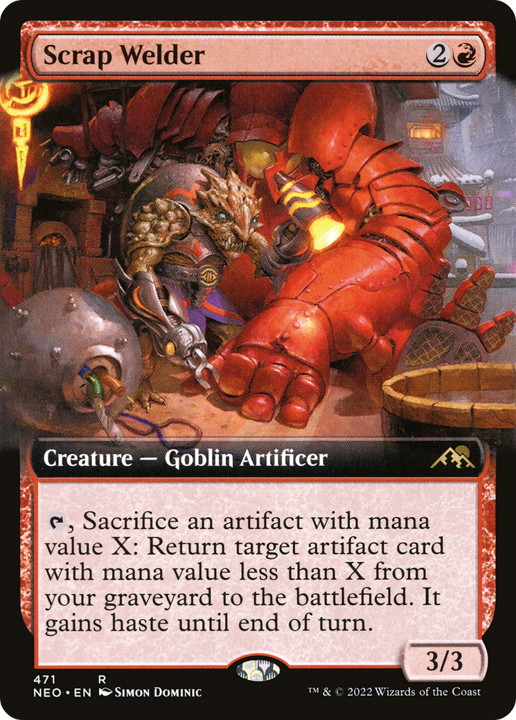Scrap Welder (NEO-471) - Kamigawa: Neon Dynasty: (Extended Art) - Premium MTG Single from Wizards of the Coast - Just $0.08! Shop now at Game Crave Tournament Store