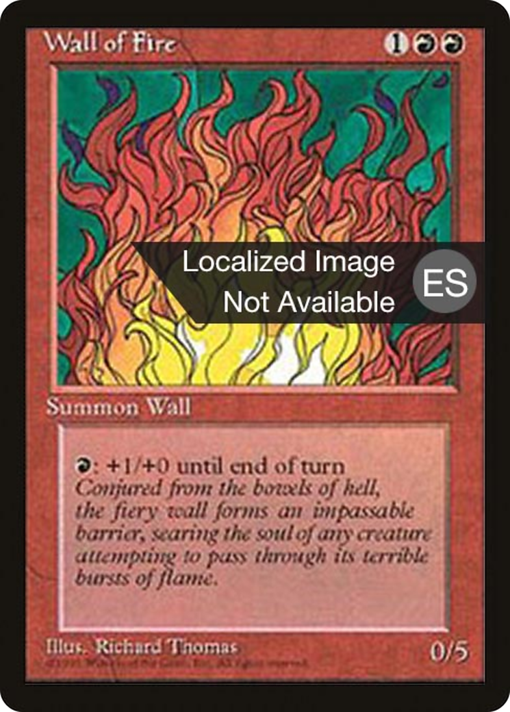 Wall of Fire (4BB-230) - Fourth Edition Foreign Black Border - Premium MTG Single from Wizards of the Coast - Just $0.54! Shop now at Game Crave Tournament Store