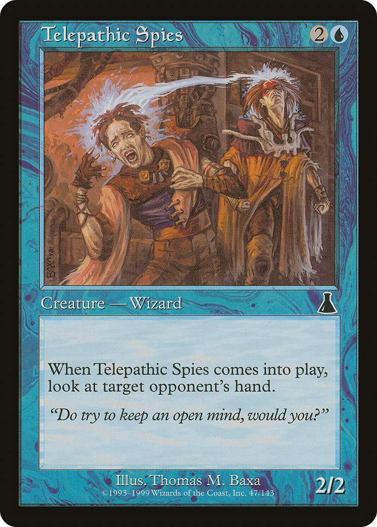 Telepathic Spies (UDS-047) - Urza's Destiny Foil - Premium MTG Single from Wizards of the Coast - Just $0.94! Shop now at Game Crave Tournament Store