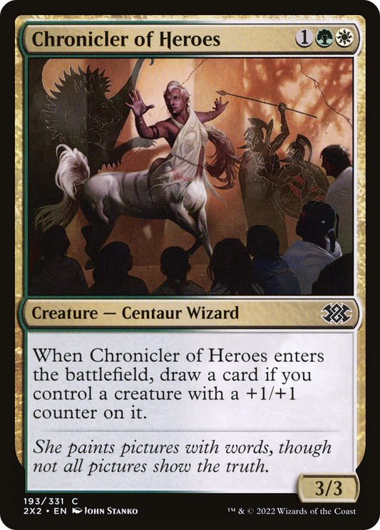 Chronicler of Heroes (2X2-193) - Double Masters 2022 Foil - Premium MTG Single from Wizards of the Coast - Just $0.25! Shop now at Game Crave Tournament Store