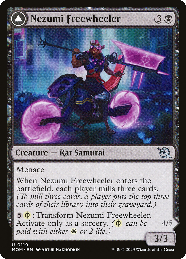 Nezumi Freewheeler // Hideous Fleshwheeler (MOM-119) - March of the Machine - Premium MTG Single from Wizards of the Coast - Just $0.08! Shop now at Game Crave Tournament Store