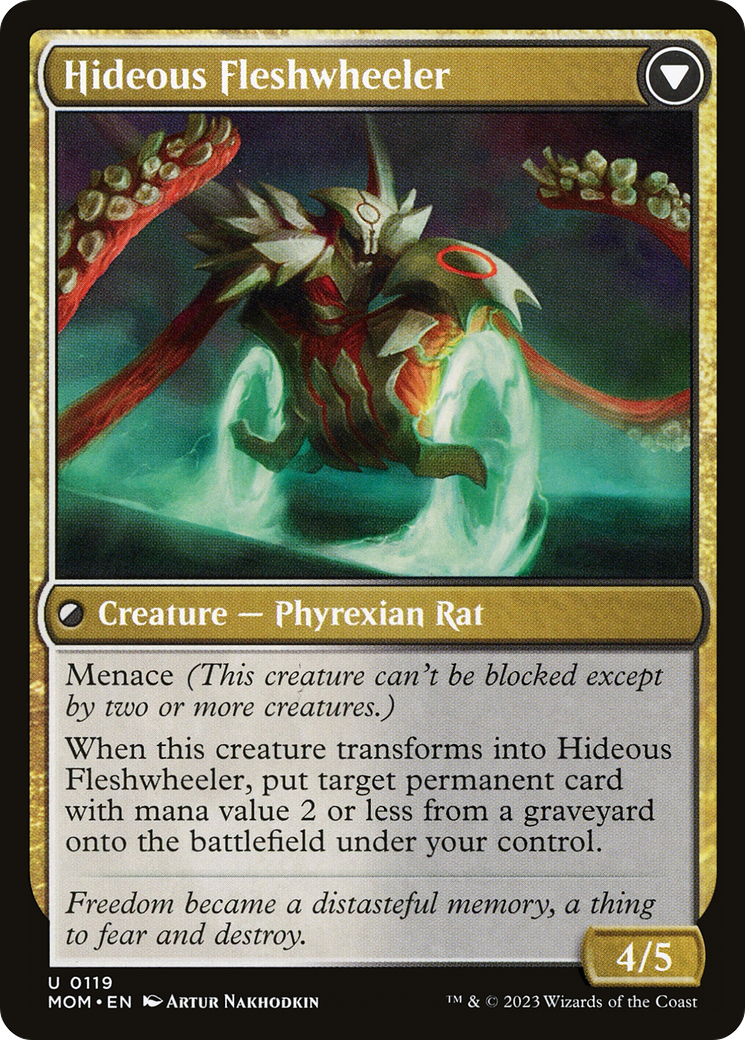 Nezumi Freewheeler // Hideous Fleshwheeler (MOM-119) - March of the Machine - Premium MTG Single from Wizards of the Coast - Just $0.08! Shop now at Game Crave Tournament Store