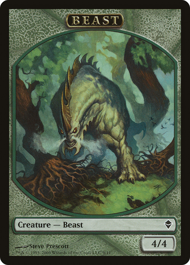 Beast (TZEN-009) - Zendikar Tokens - Premium MTG Single from Wizards of the Coast - Just $0.25! Shop now at Game Crave Tournament Store