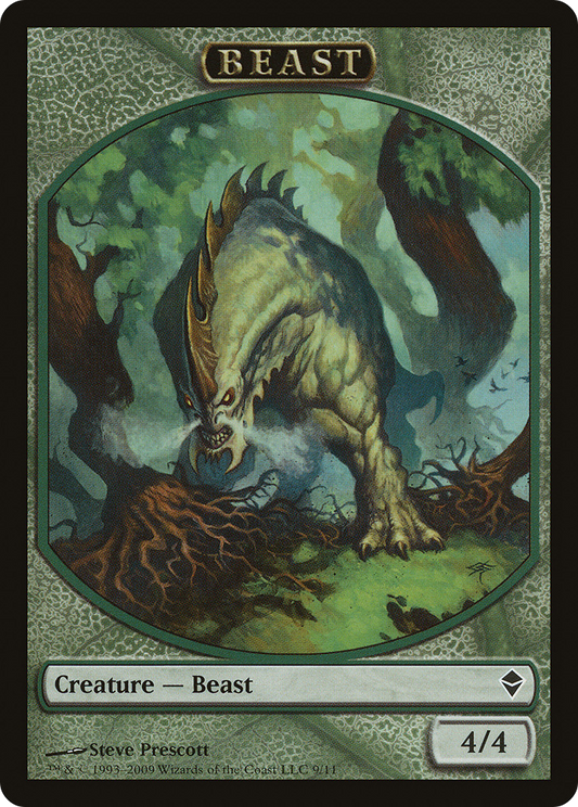 Beast (TZEN-009) - Zendikar Tokens - Premium MTG Single from Wizards of the Coast - Just $0.25! Shop now at Game Crave Tournament Store