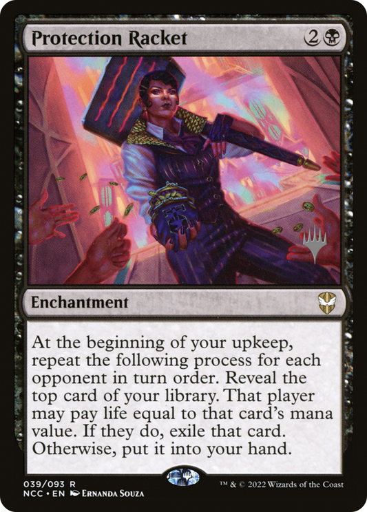 Protection Racket (PNCC-39P) - New Capenna Commander Promos Foil - Premium MTG Single from Wizards of the Coast - Just $2.52! Shop now at Game Crave Tournament Store