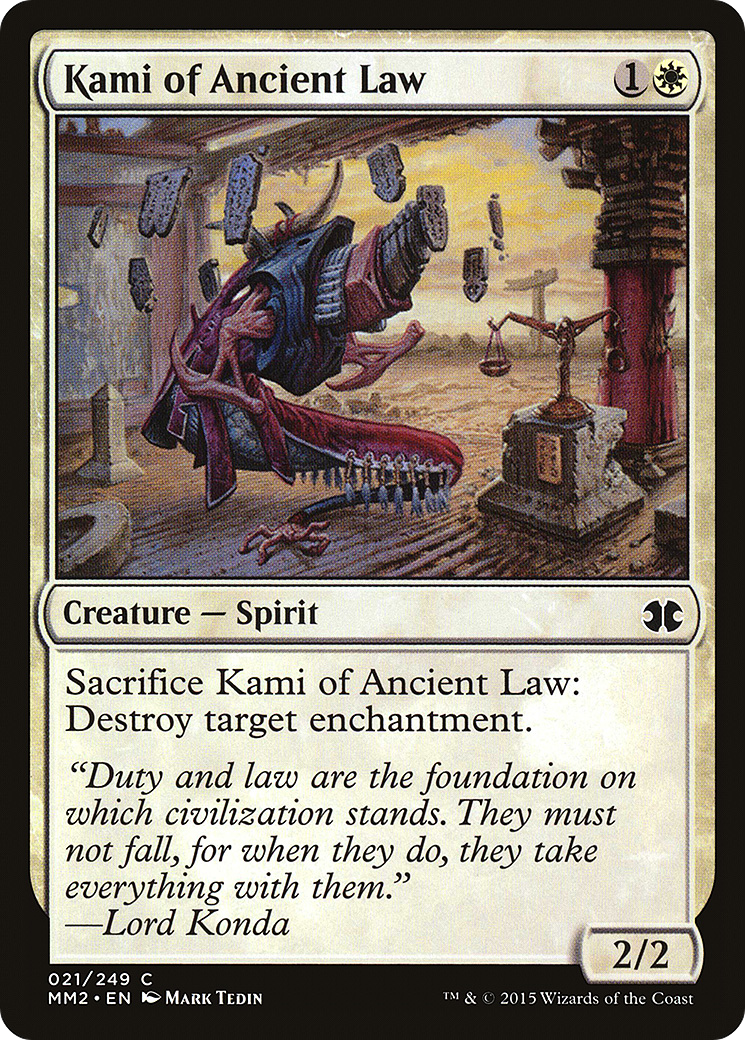 Kami of Ancient Law (MM2-021) - Modern Masters 2015 - Premium MTG Single from Wizards of the Coast - Just $0.08! Shop now at Game Crave Tournament Store