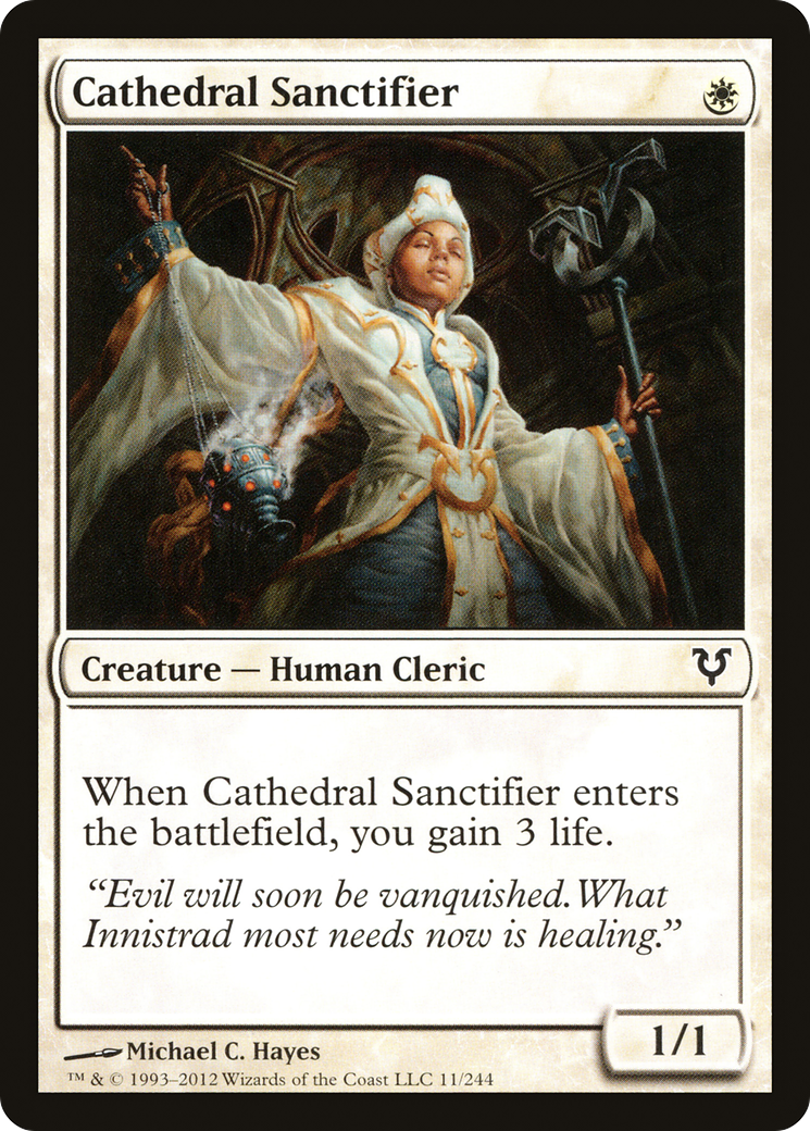 Cathedral Sanctifier (AVR-011) - Avacyn Restored - Premium MTG Single from Wizards of the Coast - Just $0.08! Shop now at Game Crave Tournament Store