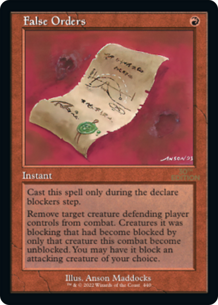False Orders (30A-440) - 30th Anniversary Edition - Premium MTG Single from Wizards of the Coast - Just $62! Shop now at Game Crave Tournament Store