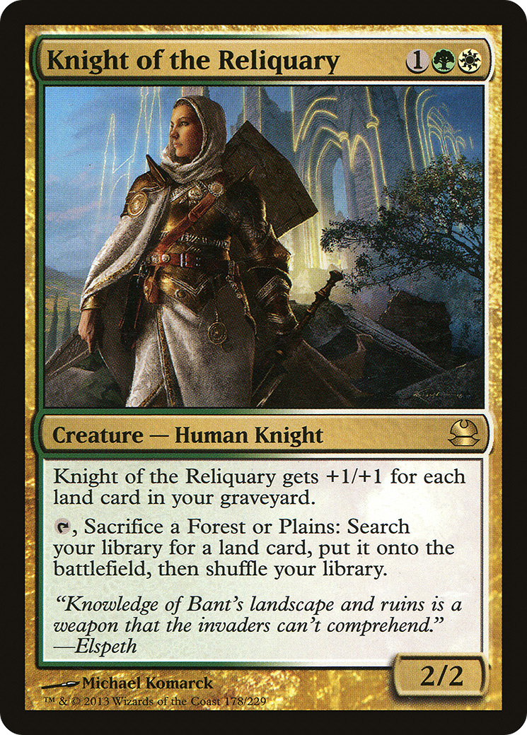 Knight of the Reliquary (MMA-178) - Modern Masters - Premium MTG Single from Wizards of the Coast - Just $0.46! Shop now at Game Crave Tournament Store