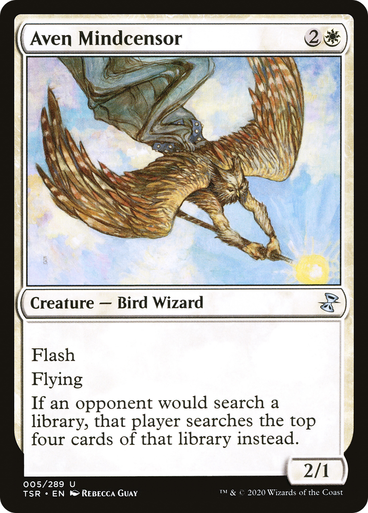 Aven Mindcensor (TSR-005) - Time Spiral Remastered Foil - Premium MTG Single from Wizards of the Coast - Just $0.38! Shop now at Game Crave Tournament Store
