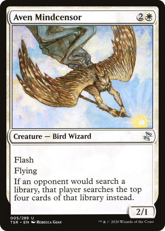 Aven Mindcensor (TSR-005) - Time Spiral Remastered Foil - Premium MTG Single from Wizards of the Coast - Just $0.38! Shop now at Game Crave Tournament Store