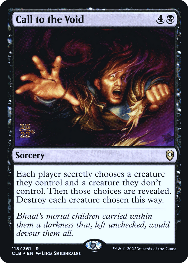 Call to the Void (PCLB-118S) - Battle for Baldur's Gate Promos Foil - Premium MTG Single from Wizards of the Coast - Just $0.09! Shop now at Game Crave Tournament Store