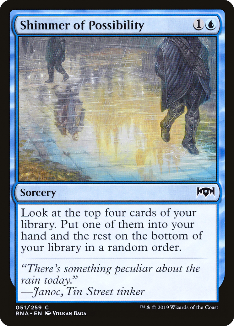 Shimmer of Possibility (RNA-051) - Ravnica Allegiance Foil - Premium MTG Single from Wizards of the Coast - Just $0.09! Shop now at Game Crave Tournament Store