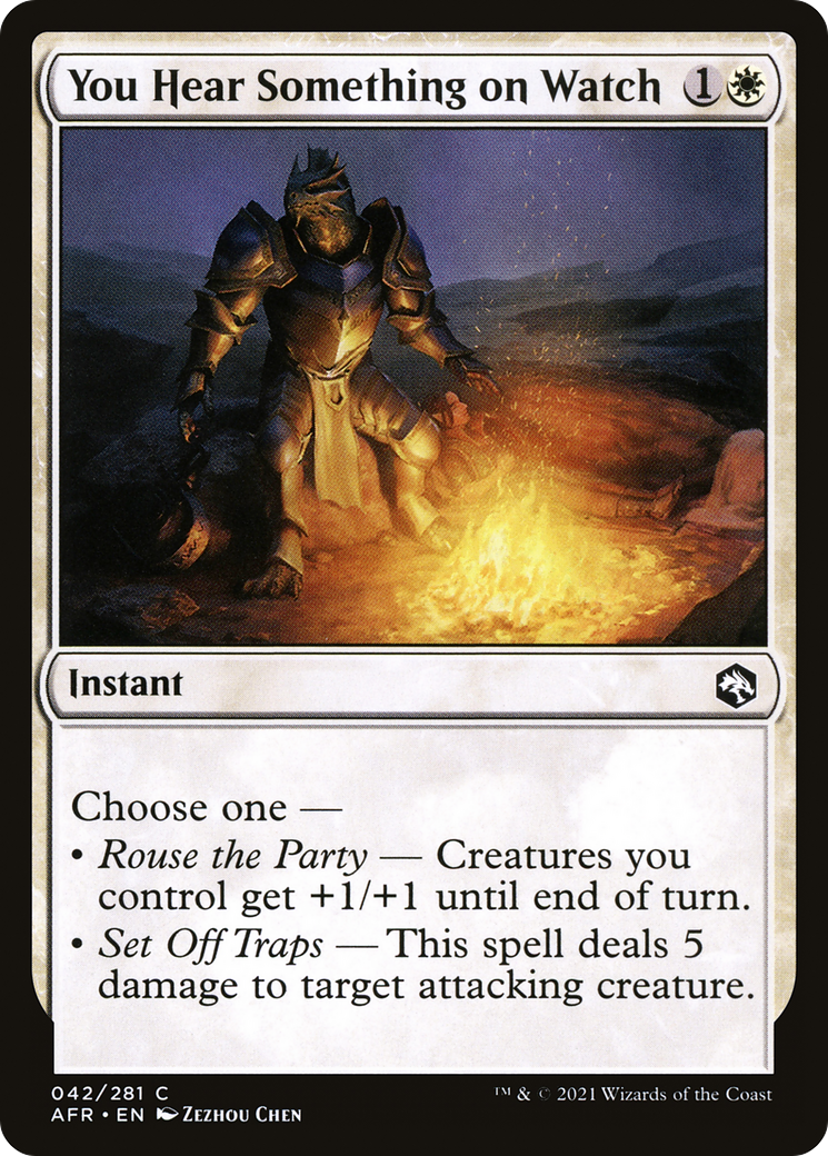 You Hear Something on Watch (AFR-042) - Adventures in the Forgotten Realms - Premium MTG Single from Wizards of the Coast - Just $0.08! Shop now at Game Crave Tournament Store