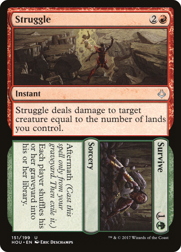 Struggle // Survive (HOU-151) - Hour of Devastation Foil - Premium MTG Single from Wizards of the Coast - Just $0.08! Shop now at Game Crave Tournament Store