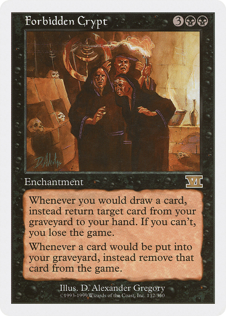 Forbidden Crypt (6ED-132) - Classic Sixth Edition - Premium MTG Single from Wizards of the Coast - Just $0.59! Shop now at Game Crave Tournament Store