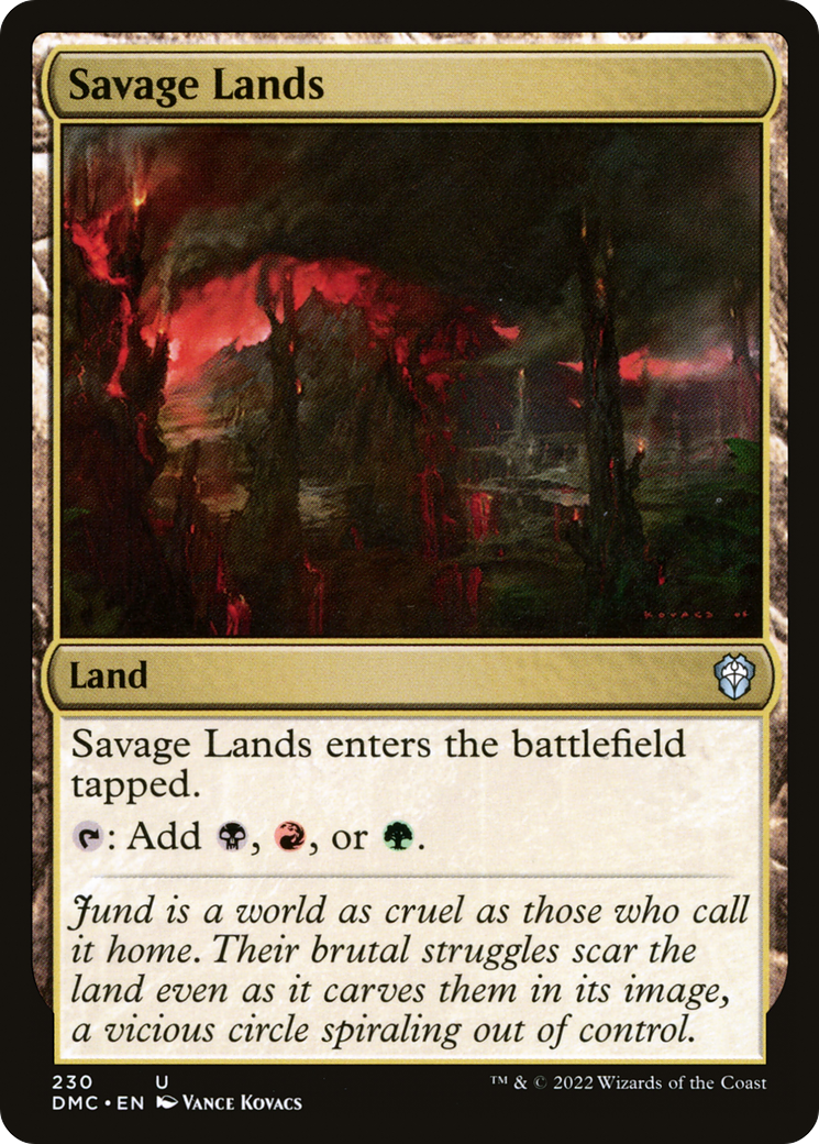 Savage Lands (DMC-230) - Dominaria United Commander - Premium MTG Single from Wizards of the Coast - Just $0.30! Shop now at Game Crave Tournament Store