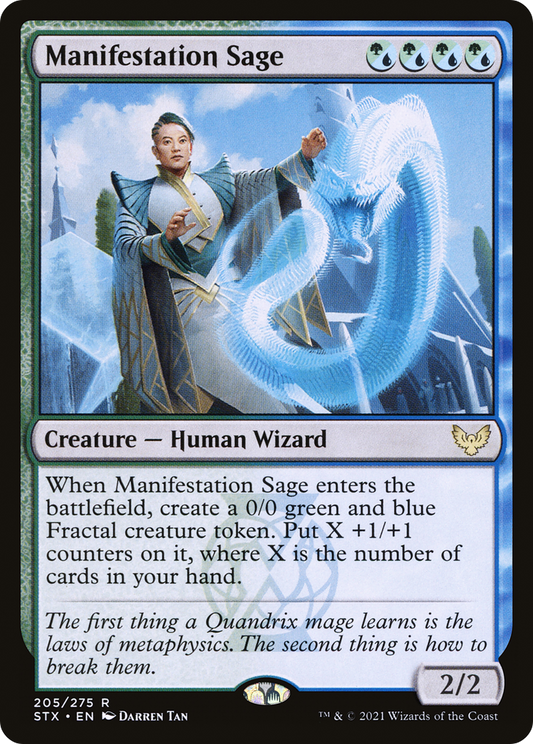 Manifestation Sage (STX-205) - Strixhaven: School of Mages Foil - Premium MTG Single from Wizards of the Coast - Just $0.21! Shop now at Game Crave Tournament Store