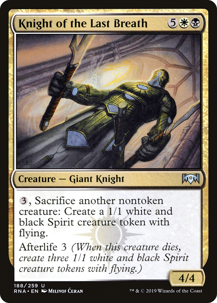 Knight of the Last Breath (RNA-188) - Ravnica Allegiance Foil - Premium MTG Single from Wizards of the Coast - Just $0.25! Shop now at Game Crave Tournament Store