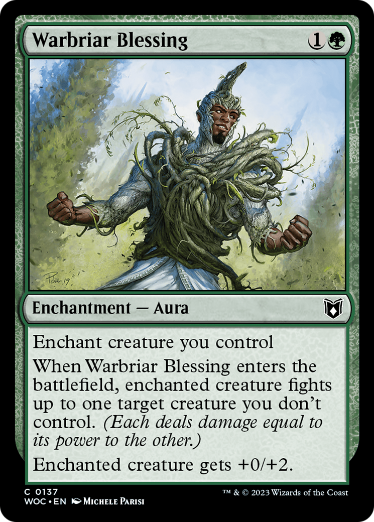 Warbriar Blessing (WOC-137) - Wilds of Eldraine Commander - Premium MTG Single from Wizards of the Coast - Just $0.25! Shop now at Game Crave Tournament Store