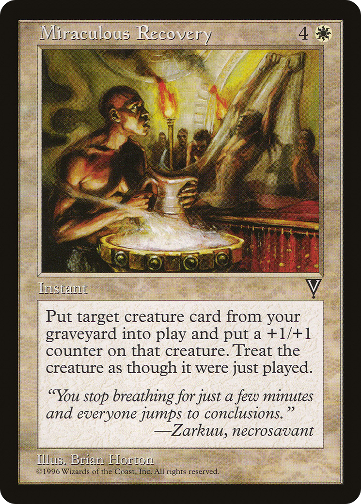 Miraculous Recovery (VIS-013) - Visions - Premium MTG Single from Wizards of the Coast - Just $0.08! Shop now at Game Crave Tournament Store