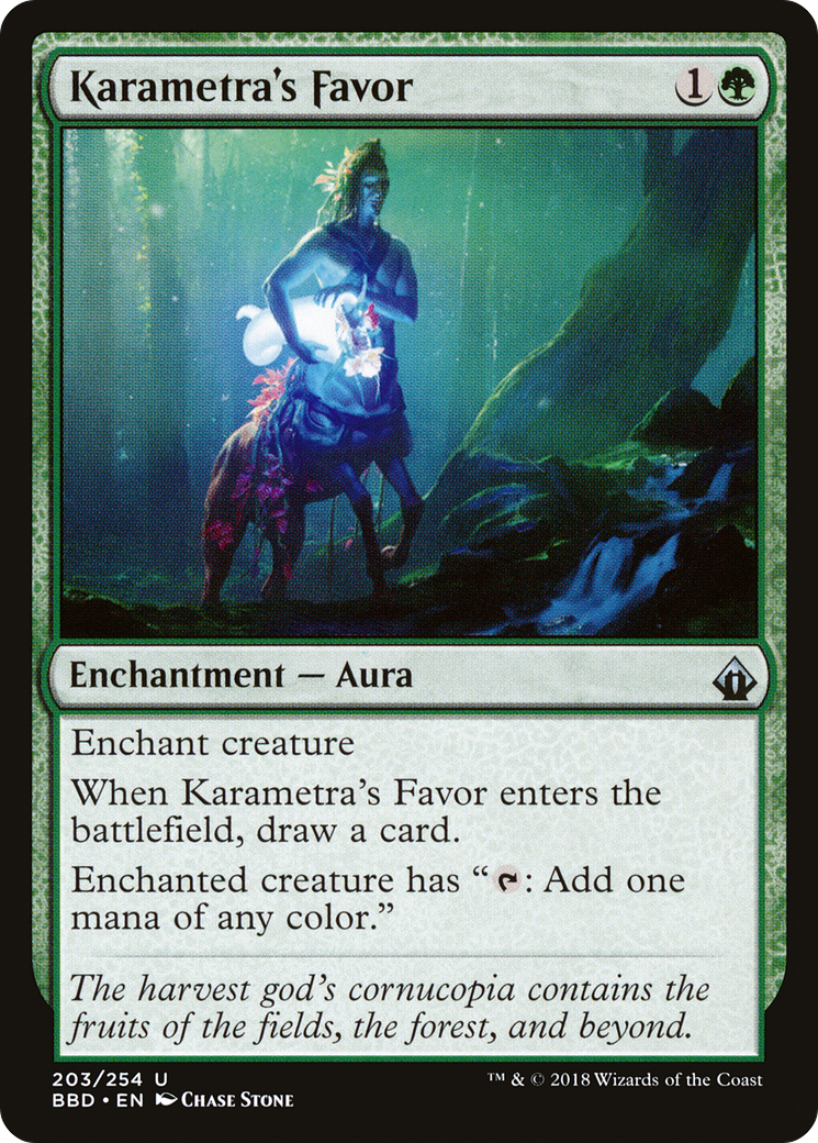 Karametra's Favor (BBD-203) - Battlebond - Premium MTG Single from Wizards of the Coast - Just $0.08! Shop now at Game Crave Tournament Store