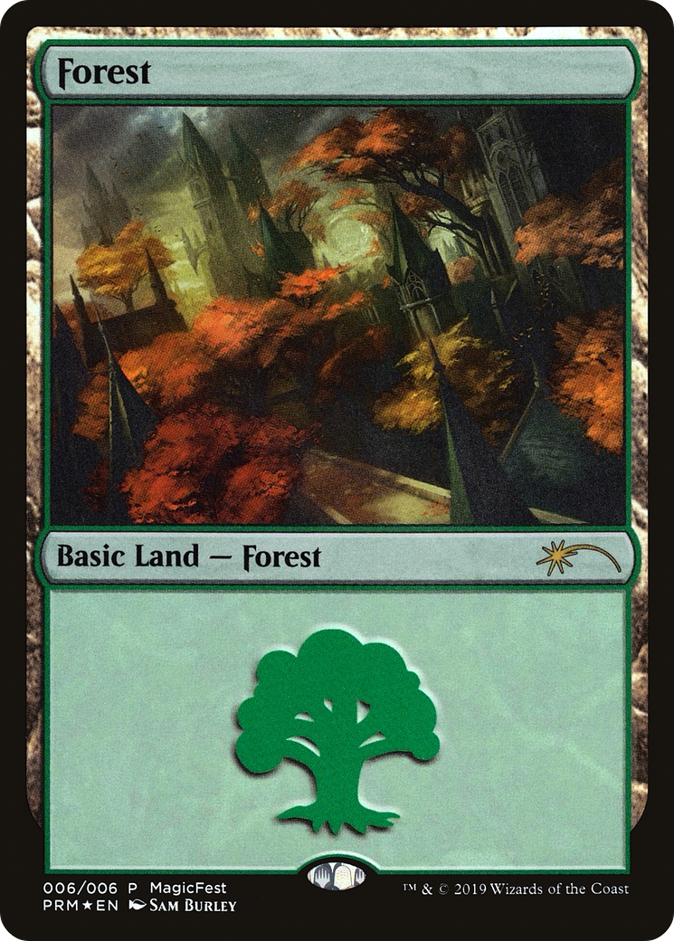 Forest (PF19-006) - MagicFest 2019 Foil - Premium MTG Single from Wizards of the Coast - Just $0.10! Shop now at Game Crave Tournament Store