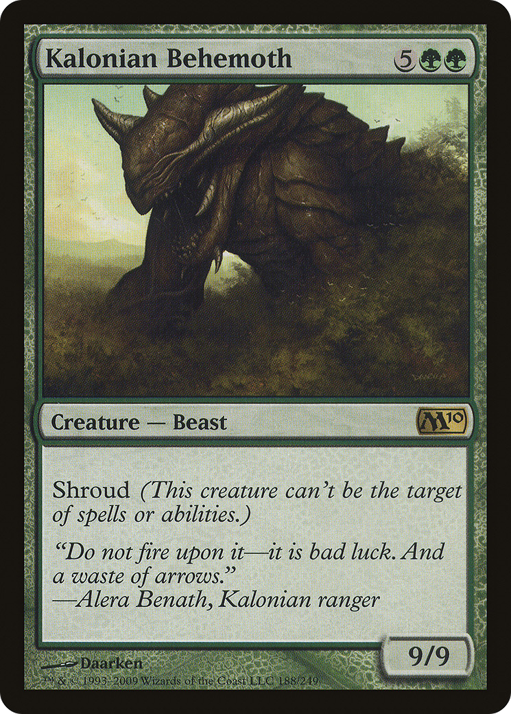 Kalonian Behemoth (M10-188) - Magic 2010 - Premium MTG Single from Wizards of the Coast - Just $0.08! Shop now at Game Crave Tournament Store
