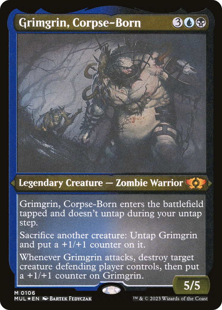 Grimgrin, Corpse-Born (MUL-106) - Multiverse Legends Etched Foil - Premium MTG Single from Wizards of the Coast - Just $1.83! Shop now at Game Crave Tournament Store