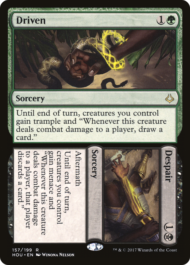 Driven // Despair (HOU-157) - Hour of Devastation Foil - Premium MTG Single from Wizards of the Coast - Just $0.43! Shop now at Game Crave Tournament Store