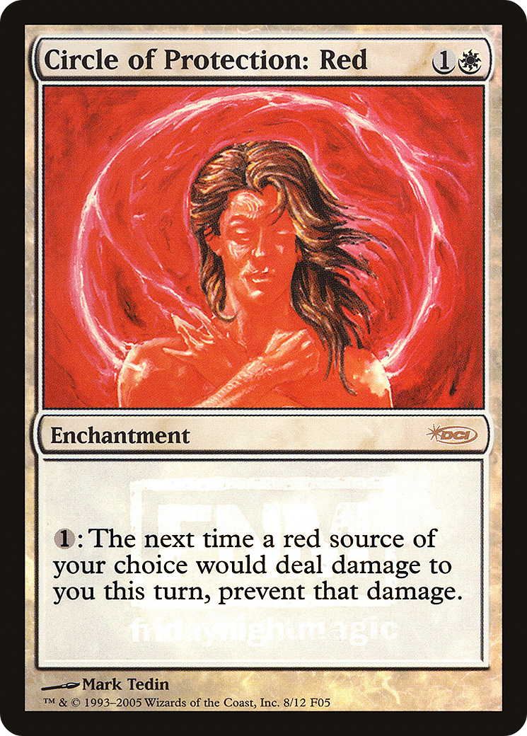 Circle of Protection: Red (F05-008) - Friday Night Magic 2005 Foil - Premium MTG Single from Wizards of the Coast - Just $0.44! Shop now at Game Crave Tournament Store