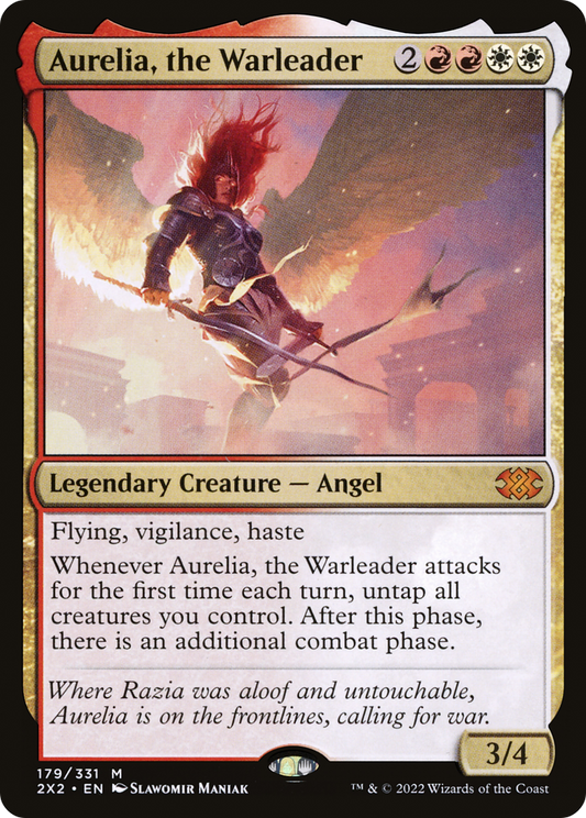Aurelia, the Warleader (2X2-179) - Double Masters 2022 Foil - Premium MTG Single from Wizards of the Coast - Just $7.44! Shop now at Game Crave Tournament Store
