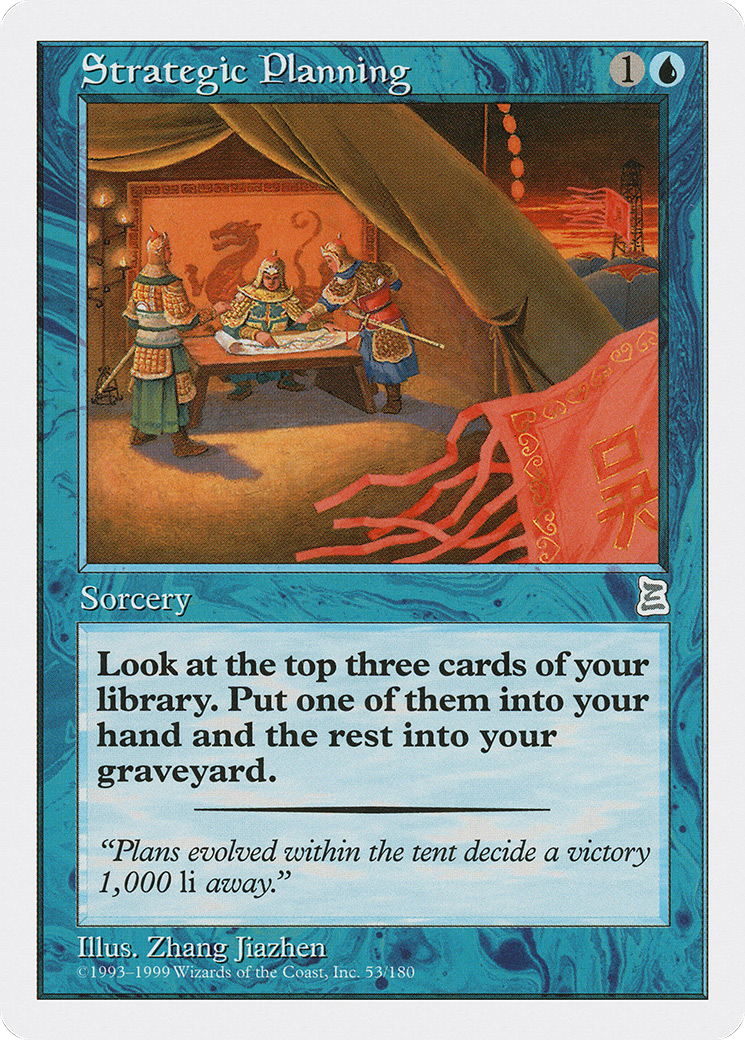 Strategic Planning (PTK-053) - Portal Three Kingdoms - Premium MTG Single from Wizards of the Coast - Just $11.60! Shop now at Game Crave Tournament Store