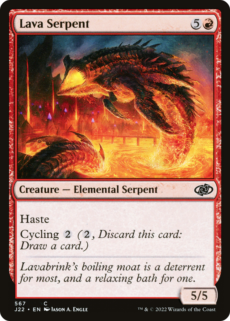 Lava Serpent (J22-567) - Jumpstart 2022 - Premium MTG Single from Wizards of the Coast - Just $0.25! Shop now at Game Crave Tournament Store