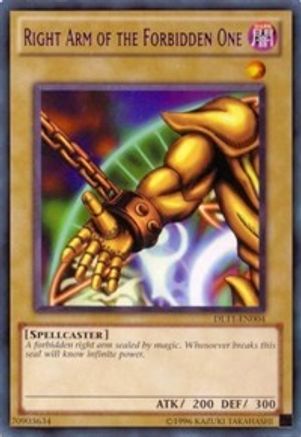 Right Arm of the Forbidden One (Purple) (DL11-EN004) - Duelist League Promo Unlimited - Premium Yugioh Single from Konami - Just $21.23! Shop now at Game Crave Tournament Store