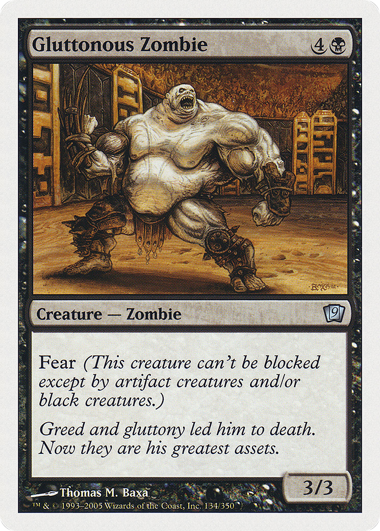 Gluttonous Zombie (9ED-134) - Ninth Edition - Premium MTG Single from Wizards of the Coast - Just $0.08! Shop now at Game Crave Tournament Store