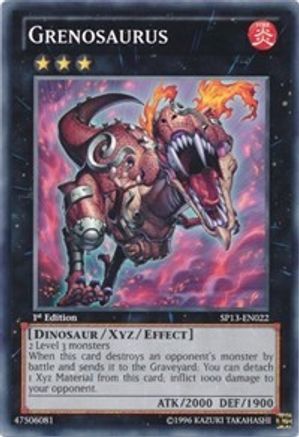 Grenosaurus (SP13-EN022) - Star Pack 2013 Unlimited - Premium Yugioh Single from Konami - Just $0.25! Shop now at Game Crave Tournament Store