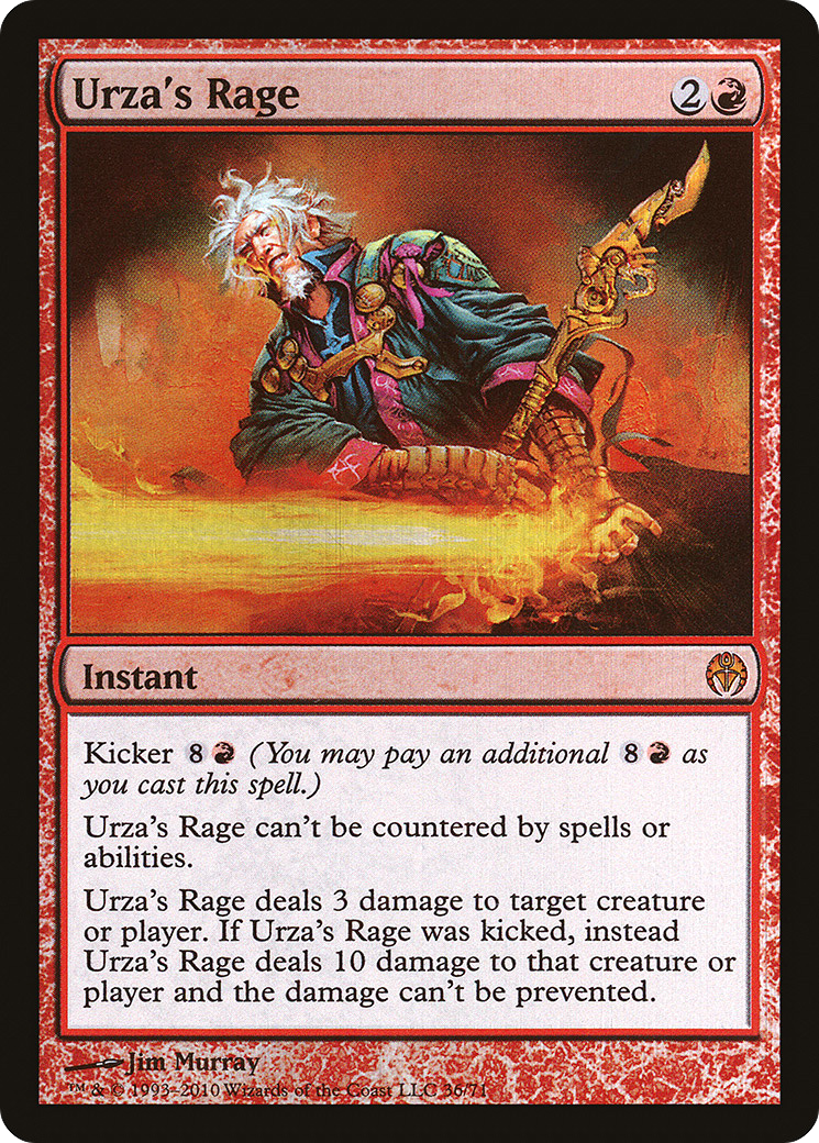 Urza's Rage (DDE-036) - Duel Decks: Phyrexia vs. the Coalition Foil - Premium MTG Single from Wizards of the Coast - Just $0.11! Shop now at Game Crave Tournament Store