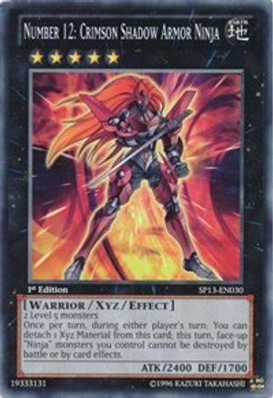 Number 12: Crimson Shadow Armor Ninja (SP13-EN030) - Star Pack 2013 Unlimited - Premium Yugioh Single from Konami - Just $1.17! Shop now at Game Crave Tournament Store