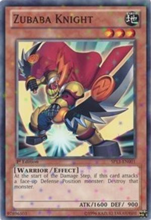 Zubaba Knight (Starfoil) (SP13-EN001) - Star Pack 2013 Unlimited - Premium Yugioh Single from Konami - Just $0.25! Shop now at Game Crave Tournament Store