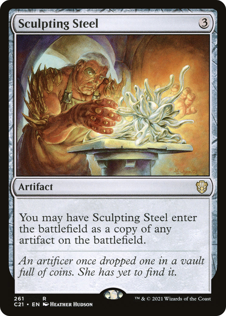 Sculpting Steel (C21-261) - Commander 2021 - Premium MTG Single from Wizards of the Coast - Just $0.21! Shop now at Game Crave Tournament Store