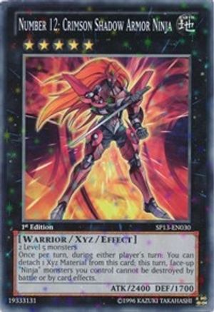 Number 12: Crimson Shadow Armor Ninja (Starfoil) (SP13-EN030) - Star Pack 2013 1st Edition - Premium Yugioh Single from Konami - Just $2.50! Shop now at Game Crave Tournament Store