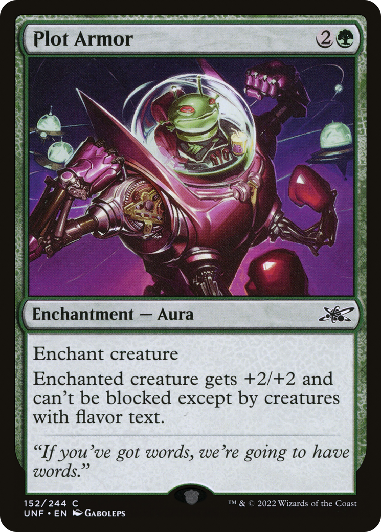 Plot Armor (UNF-152) - Unfinity Foil - Premium MTG Single from Wizards of the Coast - Just $0.08! Shop now at Game Crave Tournament Store