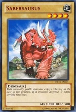 Sabersaurus (Red) (DL16-EN001) - Duelist League Promo Unlimited - Premium Yugioh Single from Konami - Just $1.39! Shop now at Game Crave Tournament Store