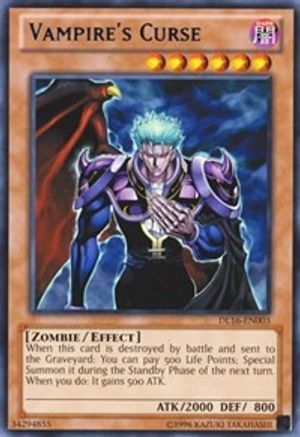 Vampire's Curse (Blue) (DL16-EN003) - Duelist League Promo Unlimited - Premium Yugioh Single from Konami - Just $0.51! Shop now at Game Crave Tournament Store