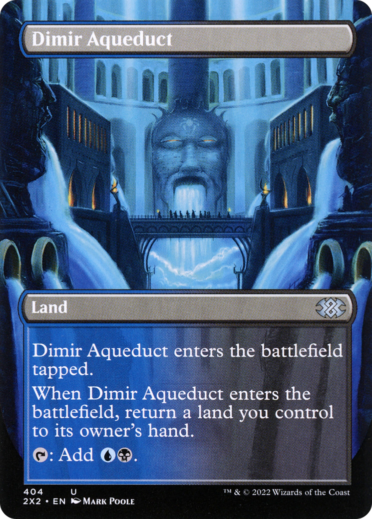 Dimir Aqueduct (2X2-404) - Double Masters 2022 (Borderless) Foil - Premium MTG Single from Wizards of the Coast - Just $0.49! Shop now at Game Crave Tournament Store