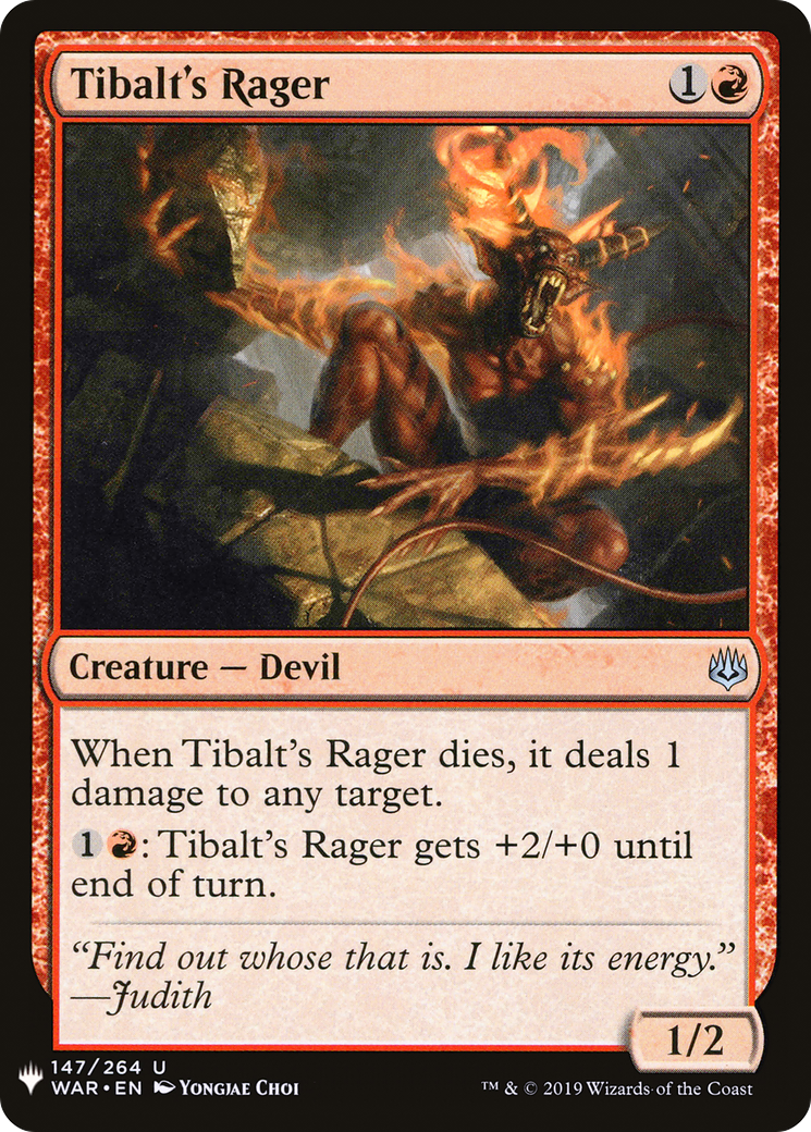 Tibalt's Rager (MB1-1084) - Mystery Booster - Premium MTG Single from Wizards of the Coast - Just $0.08! Shop now at Game Crave Tournament Store