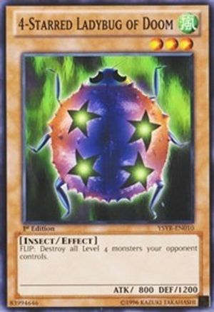 4-Starred Ladybug of Doom (YSYR-EN010) - Starter Deck: Yugi Reloaded Unlimited - Premium Yugioh Single from Konami - Just $0.25! Shop now at Game Crave Tournament Store