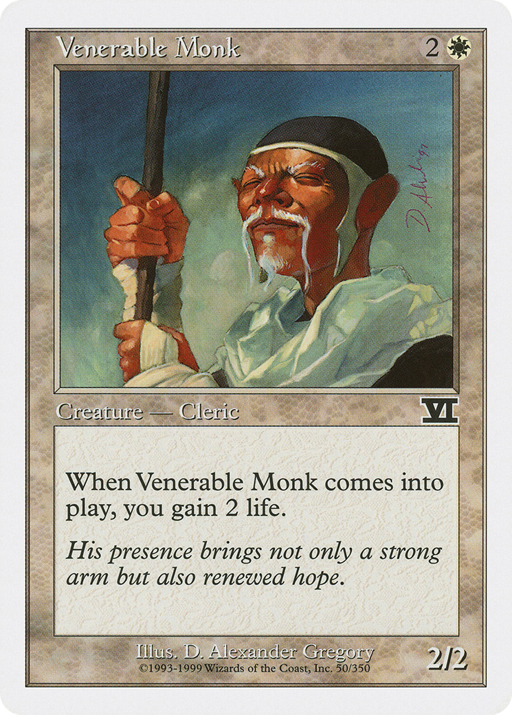 Venerable Monk (6ED-050) - Classic Sixth Edition - Premium MTG Single from Wizards of the Coast - Just $0.25! Shop now at Game Crave Tournament Store
