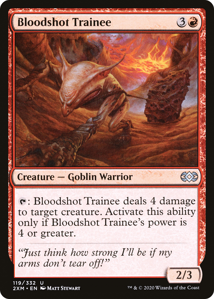 Bloodshot Trainee (2XM-119) - Double Masters Foil - Premium MTG Single from Wizards of the Coast - Just $0.25! Shop now at Game Crave Tournament Store